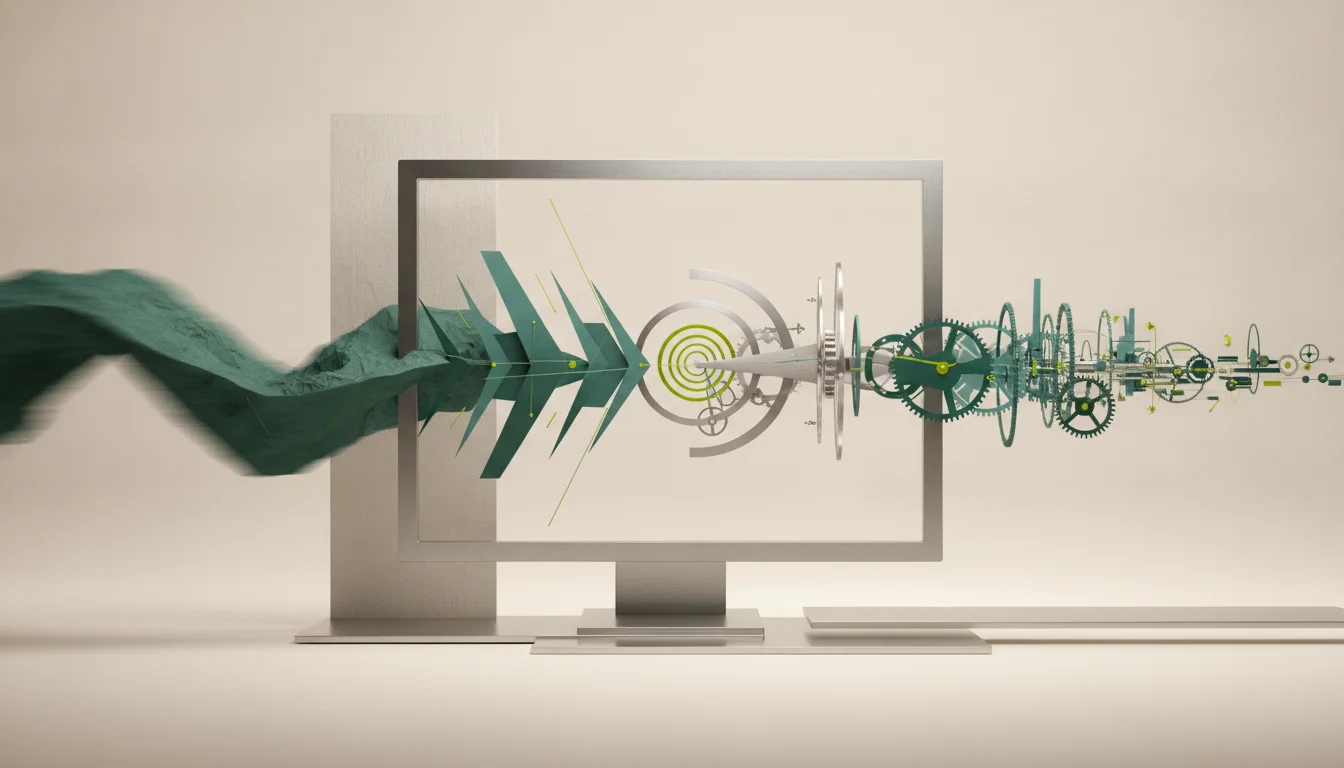 An abstract motion study for the shrinking frame-time difference at higher refresh rates.